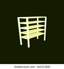 Vector blank storage shelf vector icon