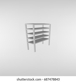 Vector blank storage shelf vector icon