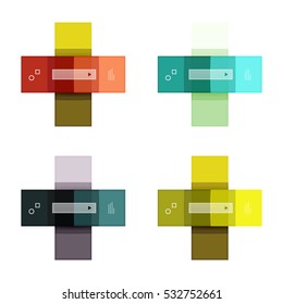 Plantillas de infografía de rayas y líneas en blanco vectoriales para diseño de flujo de trabajo, diagrama, opciones de número o diseño web