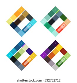 Vektor-Blindstreifen und Zeilen-Infografiken-Vorlagen für Workflow-Layouts, Diagramme, Nummernoptionen oder Webdesign