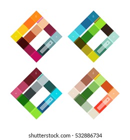 Vector blank stripes and lines infographics templates isolated on white. Geometric business abstract background for workflow layout, diagram, number options or web design