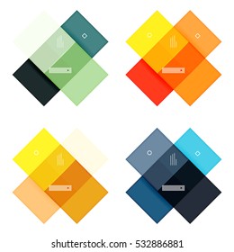 Vector blank stripes and lines infographics templates isolated on white. Geometric business abstract background for workflow layout, diagram, number options or web design