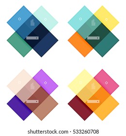 Vector blank stripes and lines infographics templates isolated on white. Geometric business abstract background for workflow layout, diagram, number options or web design