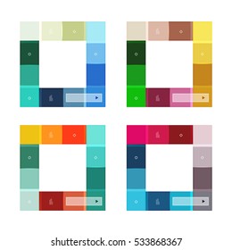 Vector blank stripes and lines infographics templates isolated on white. Geometric business abstract background for workflow layout, diagram, number options or web design
