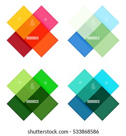 Vector blank stripes and lines infographics templates isolated on white. Geometric business abstract background for workflow layout, diagram, number options or web design