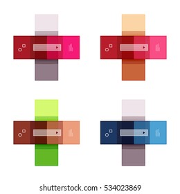 Vector blank stripes and lines infographics templates for workflow layout, diagram, number options or web design
