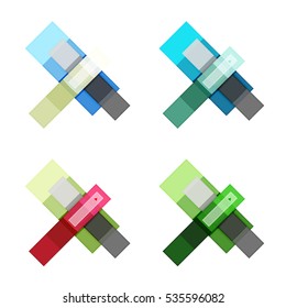 Las plantillas de infografía de rayas y líneas en blanco vectoriales aisladas en blanco. Fondo abstracto de negocio geométrico para diseño de flujo de trabajo, diagrama, opciones de número o diseño web