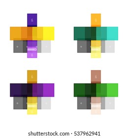 Vector blank stripes and lines infographics templates isolated on white. Geometric business abstract background for workflow layout, diagram, number options or web design