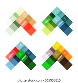 Vector blank stripes and lines infographics templates isolated on white. Geometric business abstract background for workflow layout, diagram, number options or web design