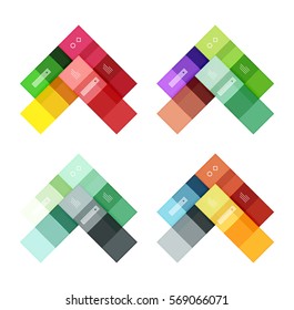 Vector blank stripes and lines infographics templates for workflow layout, diagram, number options or web design