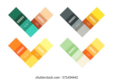 Vector blank stripes and lines infographics templates isolated on white. Geometric business abstract background for workflow layout, diagram, number options or web design