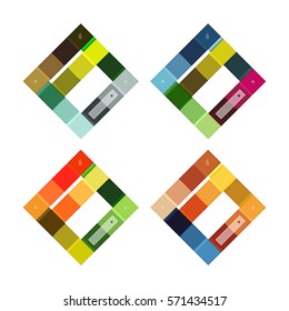 Plantillas de infografía de rayas y líneas en blanco vectoriales para diseño de flujo de trabajo, diagrama, opciones de número o diseño web