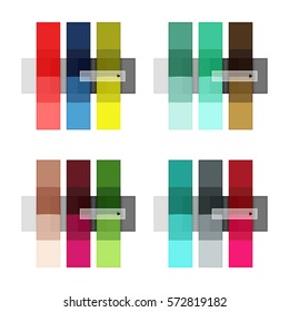 Vector blank stripes and lines infographics templates for workflow layout, diagram, number options or web design