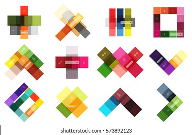 Vector blank stripes and lines infographics templates for workflow layout, diagram, number options or web design