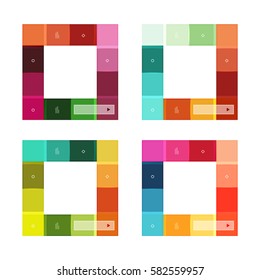 Vector blank stripes and lines infographics templates for workflow layout, diagram, number options or web design