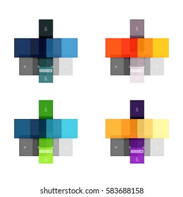 Vector blank stripes and lines infographics templates for workflow layout, diagram, number options or web design