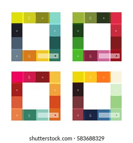 Vector blank stripes and lines infographics templates isolated on white. Geometric business abstract background for workflow layout, diagram, number options or web design