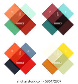 Vector blank stripes and lines infographics templates isolated on white. Geometric business abstract background for workflow layout, diagram, number options or web design