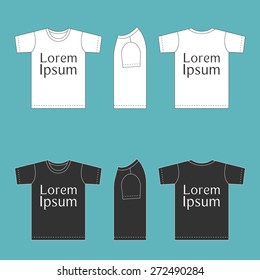 Vector blank T shirt design template 