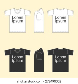 Vector blank T shirt design template 