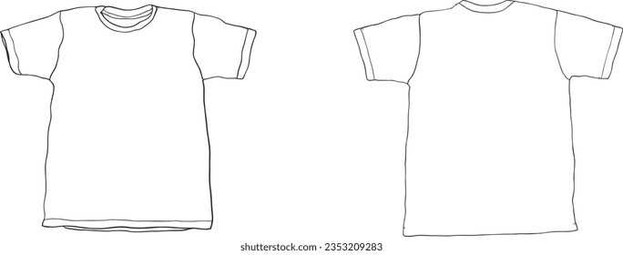 Vector blank tee shirts mock up