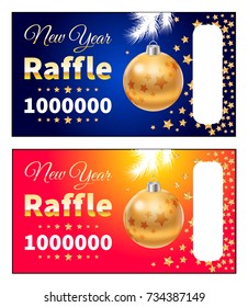 Vector blank, template, layout, design of the lucky winning ticket, quiz. 