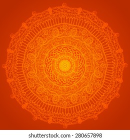 Vector blank template with mandala, place for your text