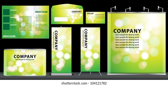 Vector Blank trade exhibition with identity background ready for use
