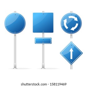 Vector Blank Traffic Sign isolated on white