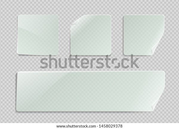 Download Vector Blank Transparent Plastic Square Adhesive Stock Vector Royalty Free 1458029378 PSD Mockup Templates
