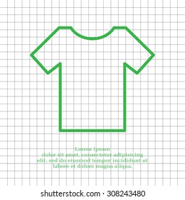 Vector Blank T-shirt Icon Symbol