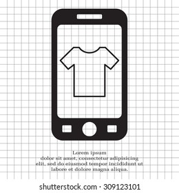 Vector Blank Tshirt Icon Symbol
