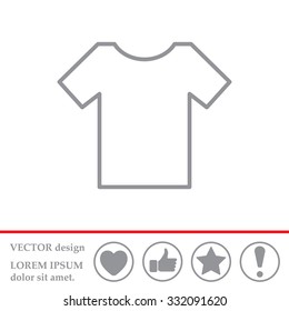 Vector Blank Tshirt Icon Symbol
