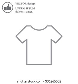Vector Blank Tshirt Icon Symbol