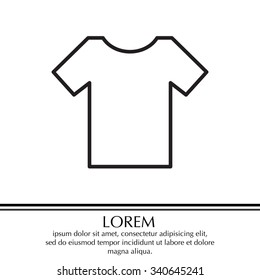 Vector Blank Tshirt Icon Symbol