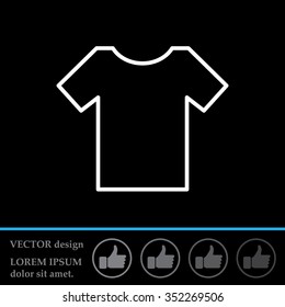 Vector Blank Tshirt Icon Symbol