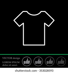 Vector Blank Tshirt Icon Symbol