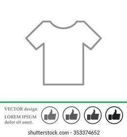 Vector Blank Tshirt Icon Symbol