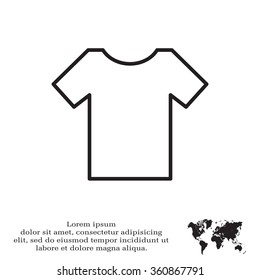 Vector Blank Tshirt Icon Symbol