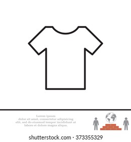Vector Blank Tshirt Icon Symbol