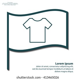 Vector Blank Tshirt Icon Symbol