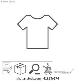 Vector Blank Tshirt Icon Symbol