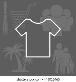 Vector Blank Tshirt Icon Symbol