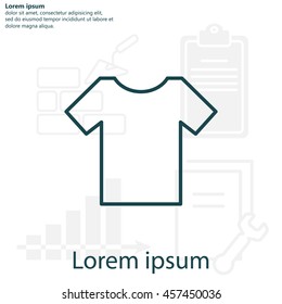 Vector Blank Tshirt Icon Symbol