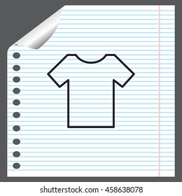 Vector Blank Tshirt Icon Symbol