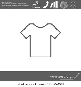 Vector Blank Tshirt Icon Symbol