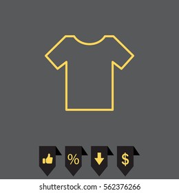 Vector Blank Tshirt Icon Symbol