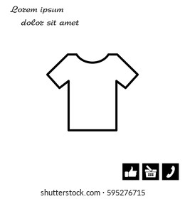 Vector Blank Tshirt Icon Symbol