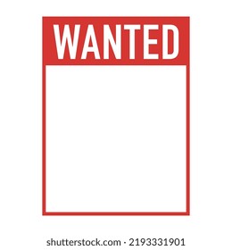 Vector Blank Wanted Sign On White Stock Vector (Royalty Free ...