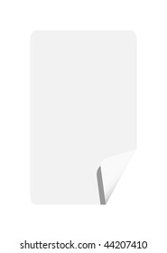 vector blank white paper isolated on white background